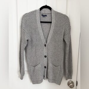 American Eagle Outfitters Knit Gray Cardigan